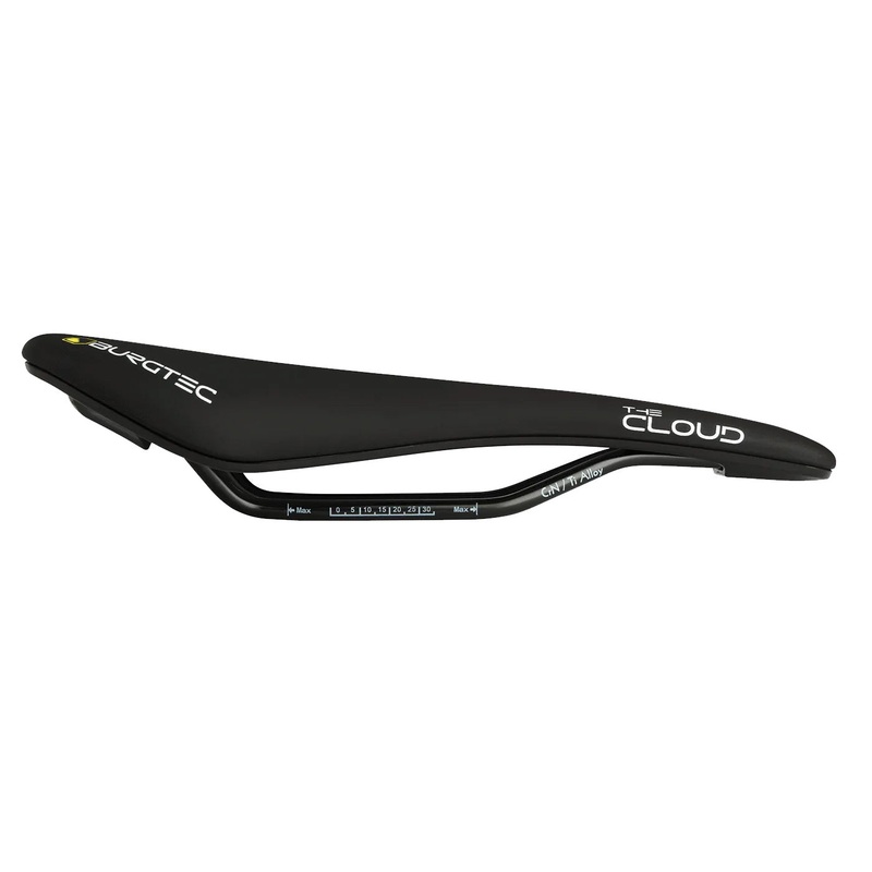 Burgtec The Cloud MK2 Saddle Ti Rail/Carbon Base – Black