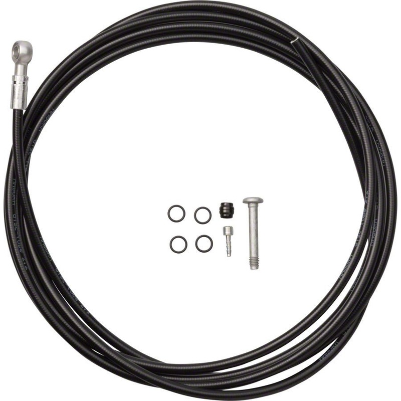 Magura Hydraulic Brake Hose – 2500mm For MT4 to MT TRAIL SL Pressed Banjo Fitting BLK