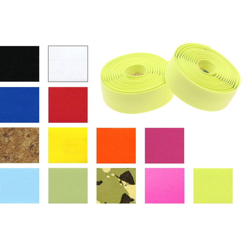 49N Spectrum EVA Bar Tape-Black & White & Blue & Red & Cork & Yellow & Orange & Lime Green & Green Camo & Neon Pink & Citron Yellow