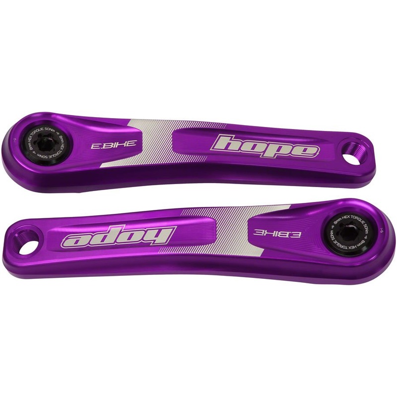 Hope Ebike Crank Arm Set – 165mm ISIS Specialized Offset Purple