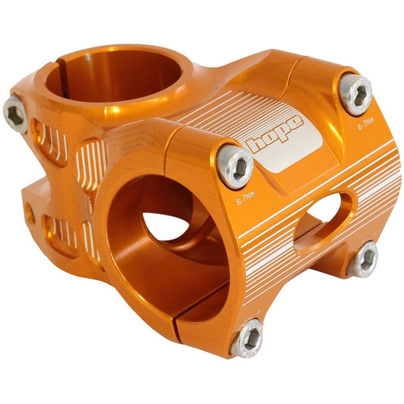 Hope AM/Freeride Stem – 35mm 31.8 Clamp +/-0 1 1/8 Aluminum Orange