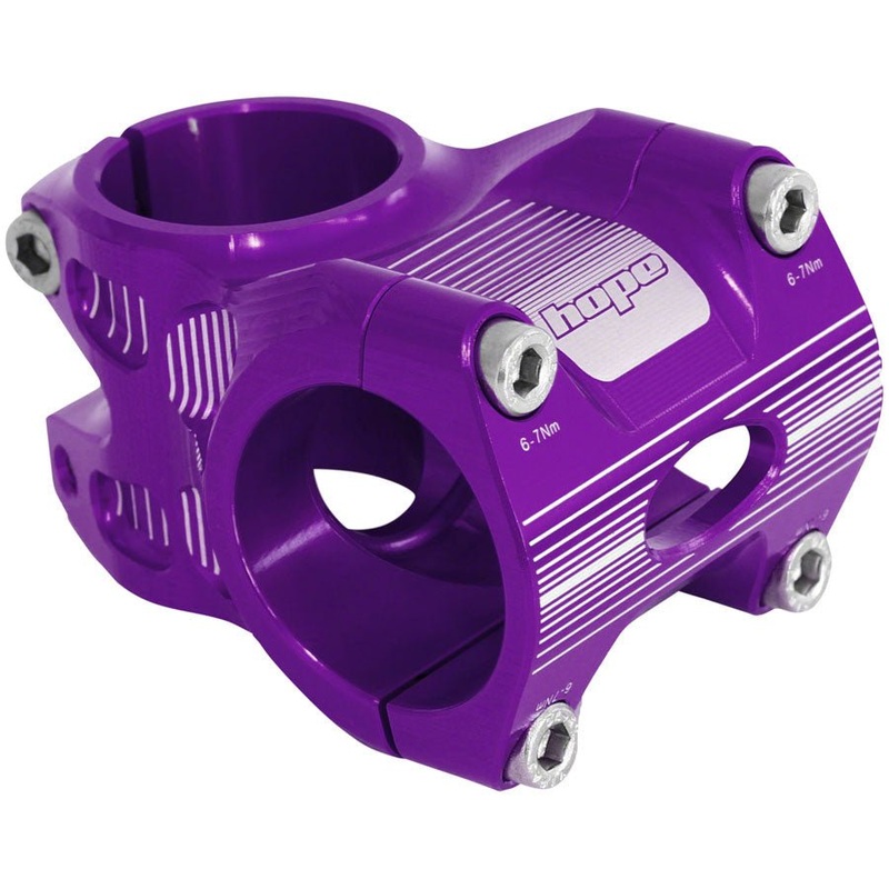 Hope AM/Freeride Stem – 35mm 31.8 Clamp +/-0 1 1/8 Aluminum Purple