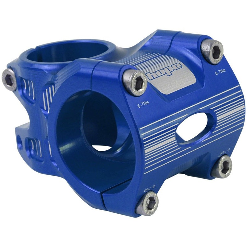 Hope AM/Freeride Stem – 35mm 35 Clamp +/-0 1 1/8 Aluminum Blue
