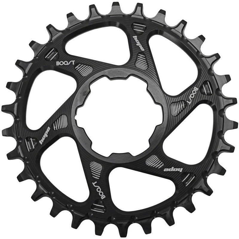 Hope Spiderless Retainer Chainring – 30t Boost Hope Direct Mount Black