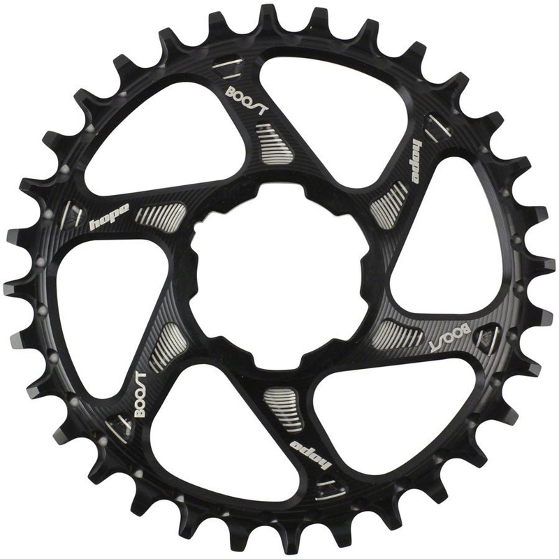 Hope Spiderless Retainer Chainring – 32t Boost Hope Direct Mount Black
