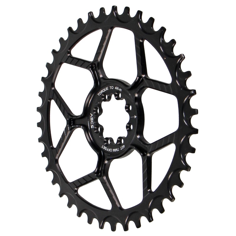 5Dev 7075 Road Chainring 8-Bolt Sram 42T – Black