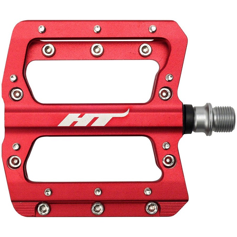 HT Components AN14A Nano Platform Pedals – Body: Aluminum – Spindle: Cr-Mo – Red