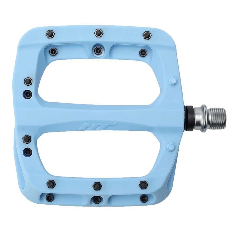 HT Components PA03A Nano P Platform Pedals – Body: Nylon – Spindle: Cr-Mo – Blue