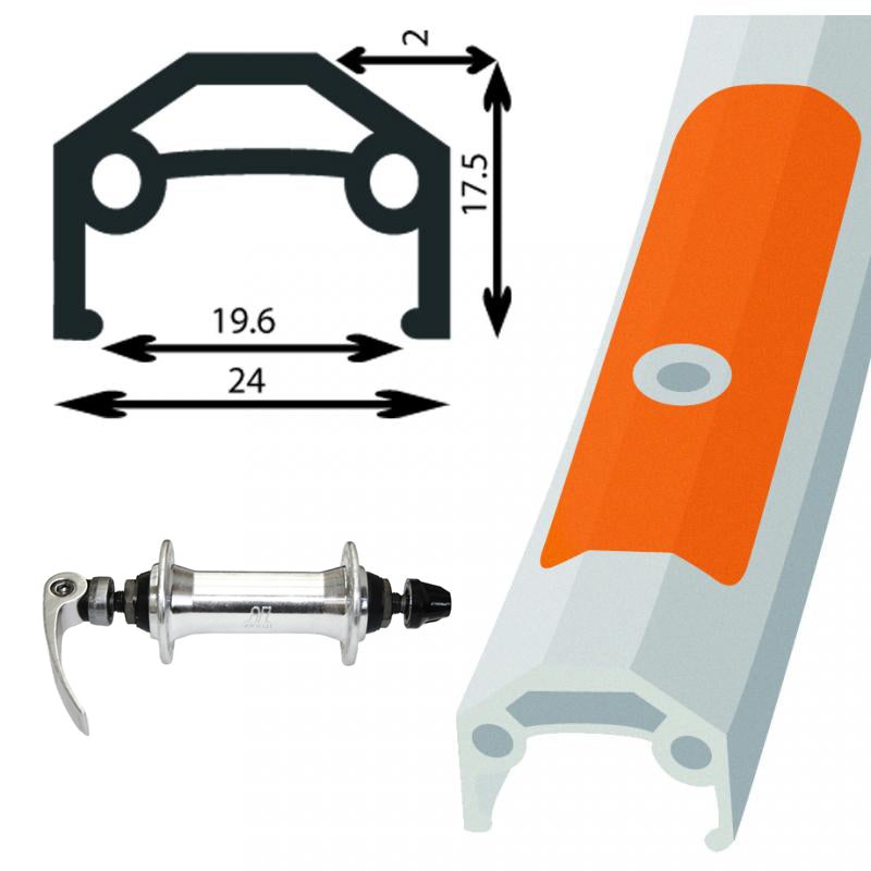 Damco Alloy Double Wall 27 Rim Brake Front Wheel