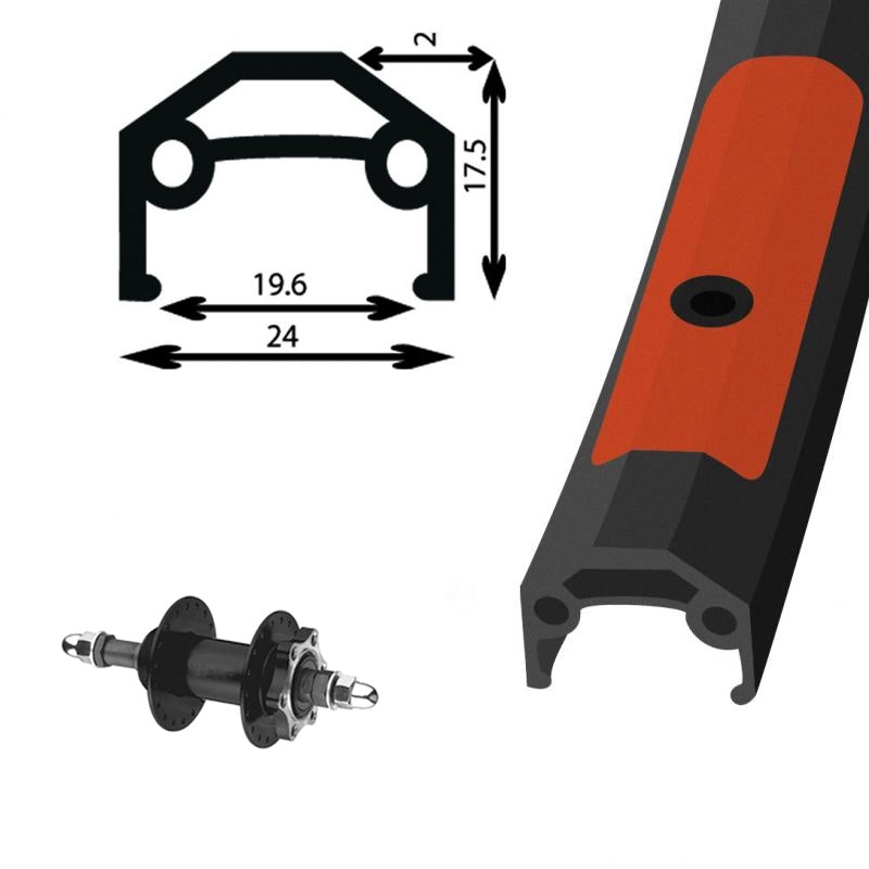 Damco Alloy Double Wall 700C Disc Brake Rear Wheel