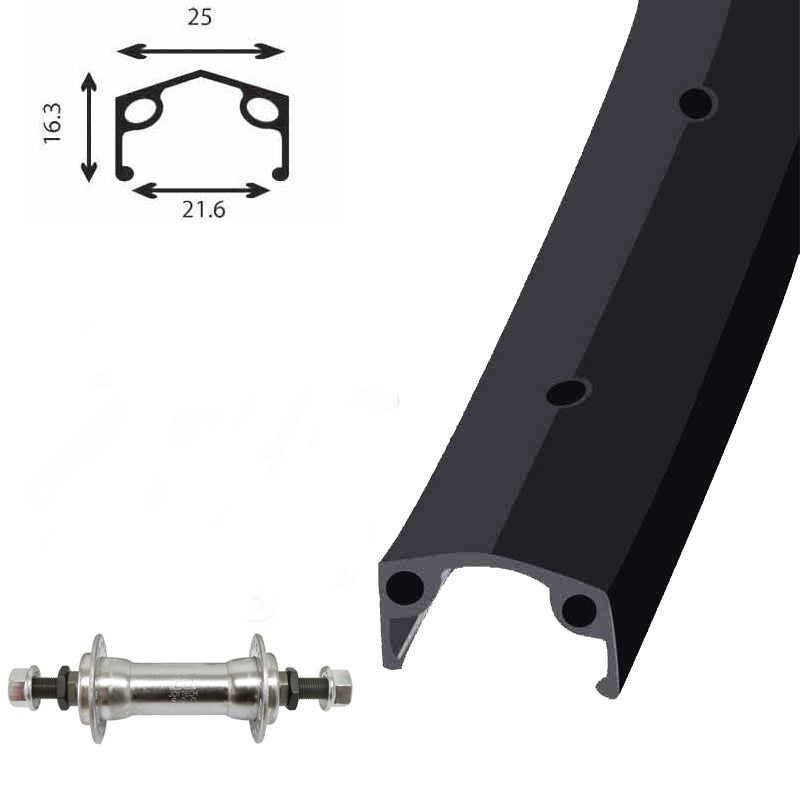 Damco Alloy Single Wall 18 Rim Brake Front Wheel