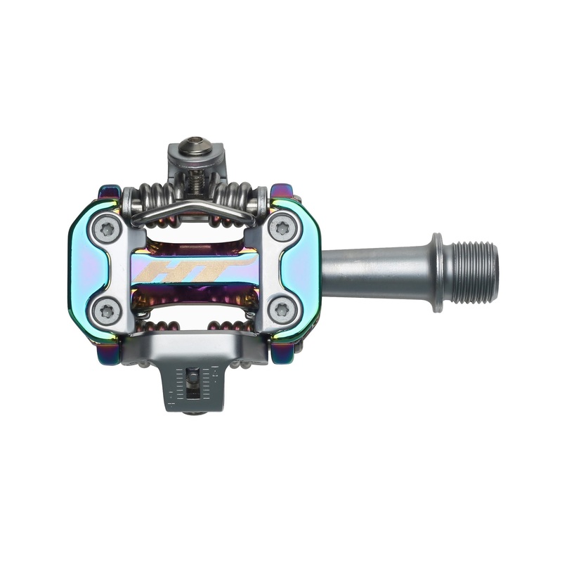 HT Pedals M2 Clipless Pedals CrMo – Oil Slick