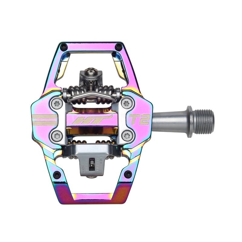 HT Pedals T2 Clipless Platform Pedals CrMo – Oil Slick