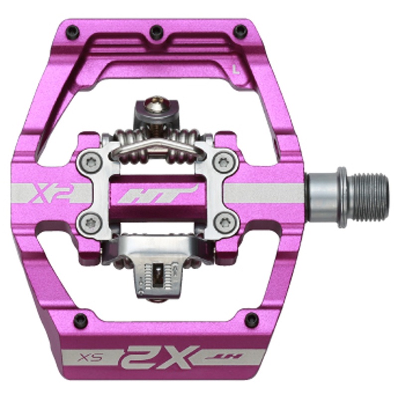 HT Pedals X2-SX Clipless Platform Pedals CrMo – Purple