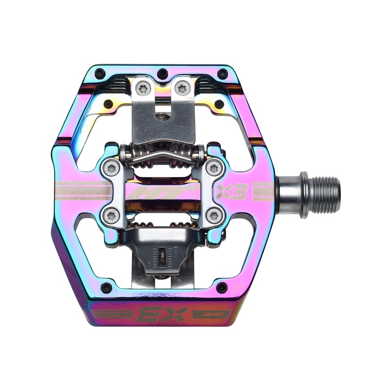 HT Pedals X3 Clipless Platform Pedals CrMo – Oil Slick