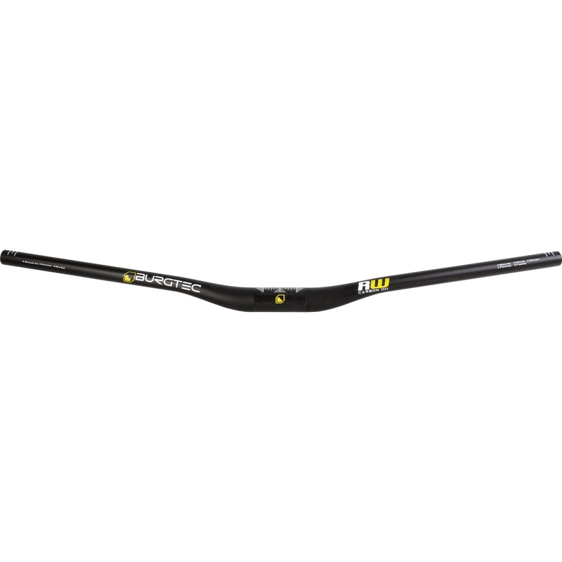 Burgtec Ride Wide Carbon DH Riser Bar – 35mm Diameter – 20mm Rise – 800mm Wide – Black