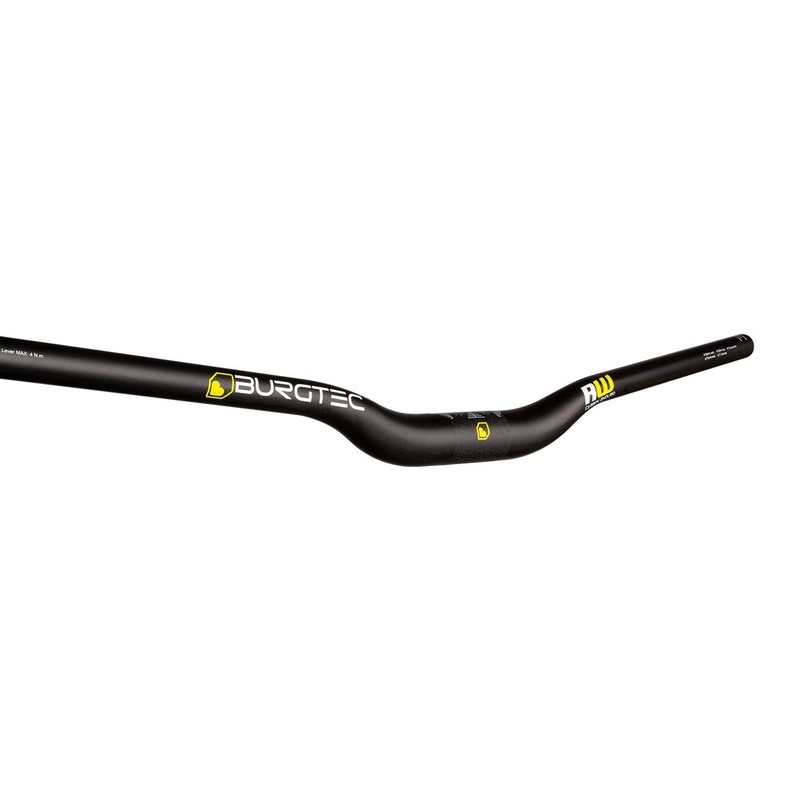 Burgtec Ride Wide Carbon Enduro Riser Bar – 35mm Diamter – 30mm Rise – 800mm Wide – Black