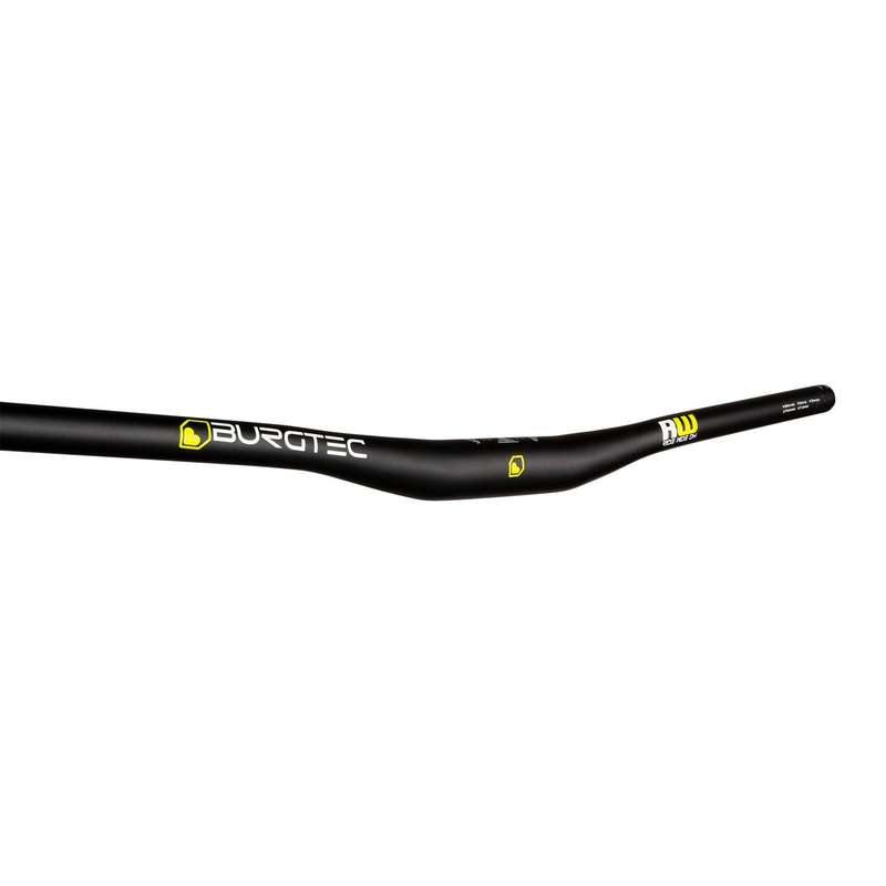 Burgtec Ride Wide DH Riser Bar 35mm Diameter – 15mm Rise – 800mm Wide – Black
