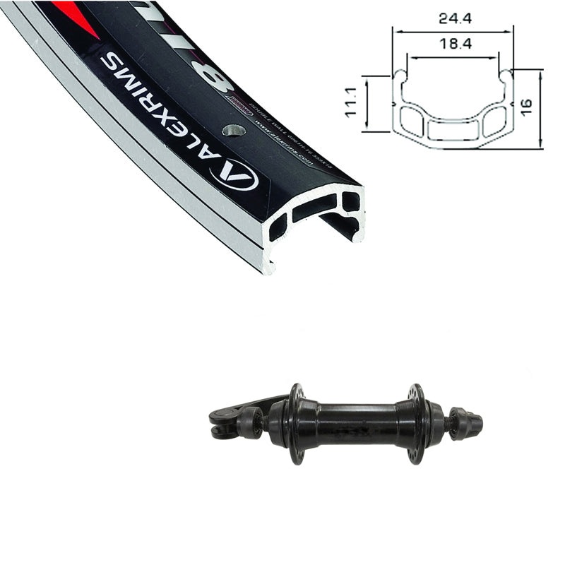 Damco Alexrims DM18 700C Rim Brake Front Wheel