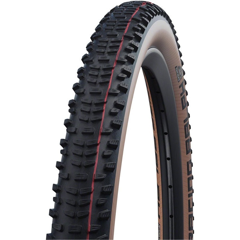 Schwalbe Racing Ralph Tire – 29 x 2.35 – Tubeless/Folding – Black/Tanwall – Evolution Super Race – Addix Speed