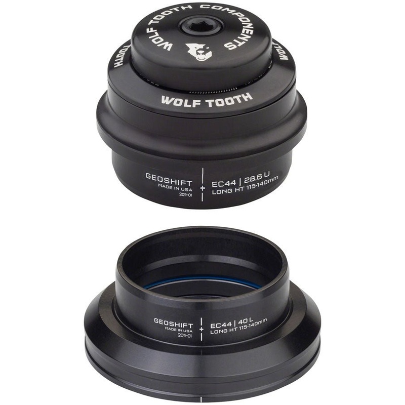Wolf Tooth GeoShift Performance Angle Headset – 1 Deg Long EC44/EC44 Black