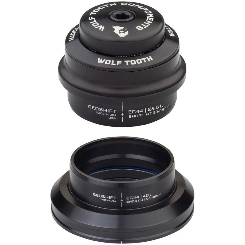Wolf Tooth GeoShift Performance Angle Headset – 1 Deg Short EC44/EC44 Black