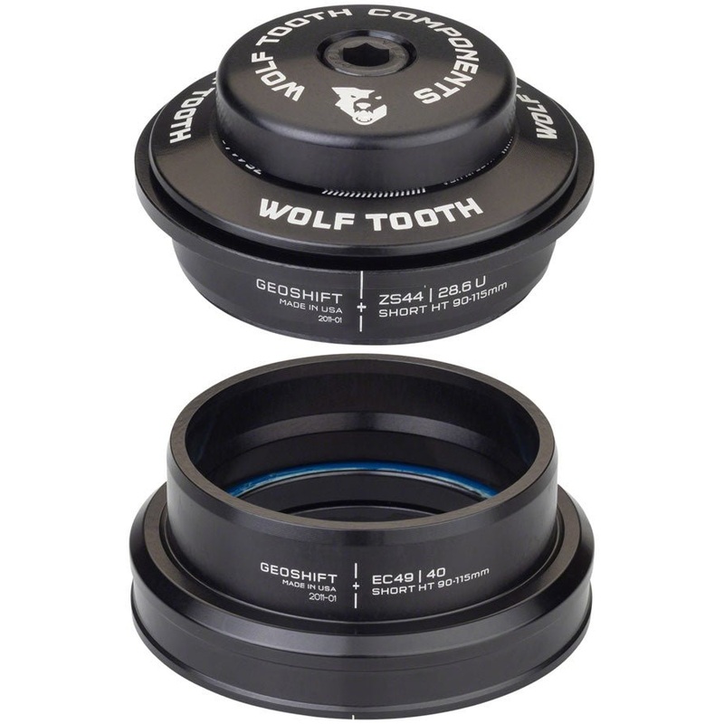 Wolf Tooth GeoShift Performance Angle Headset – 1 Deg Short ZS44/EC49 Black