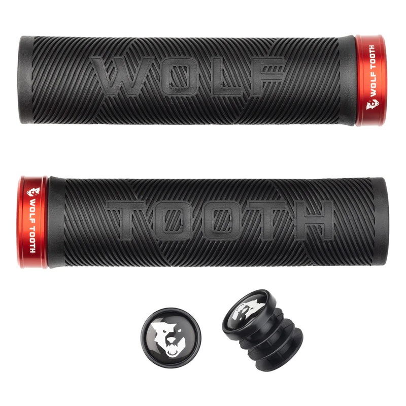 Wolf Tooth Components Echo Lock-On Grip Set – Blk/Red