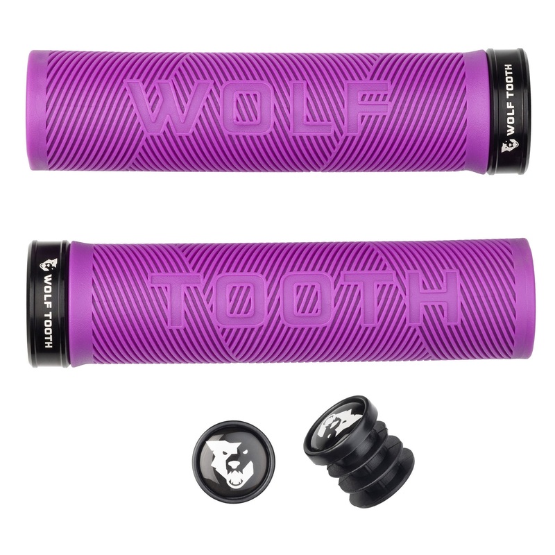 Wolf Tooth Components Echo Lock-On Grip Set – Purple/Blk