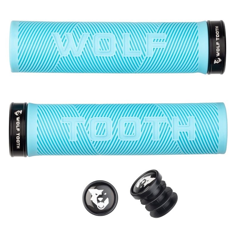 Wolf Tooth Components Echo Lock-On Grip Set – Teal/Blk