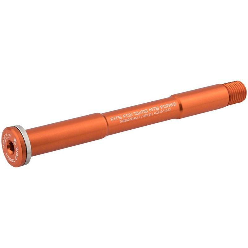 Wolf Tooth Front Thru Axle – FOX 15x110mm – Orange
