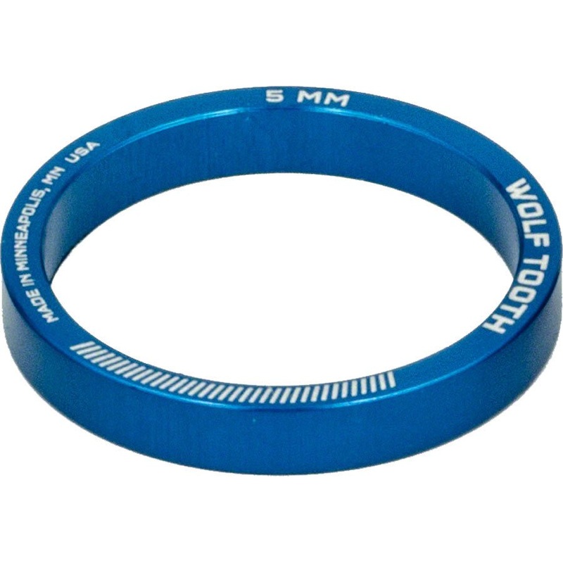 Wolf Tooth Headset Spacer 5 Pack 5mm Blue