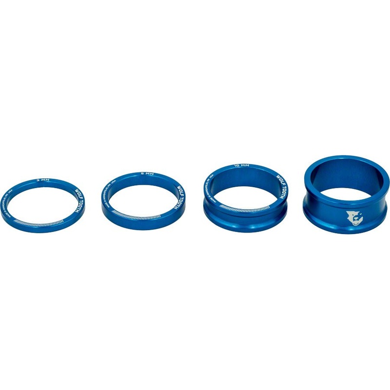 Wolf Tooth Headset Spacer Kit 3 5 10 15mm Blue