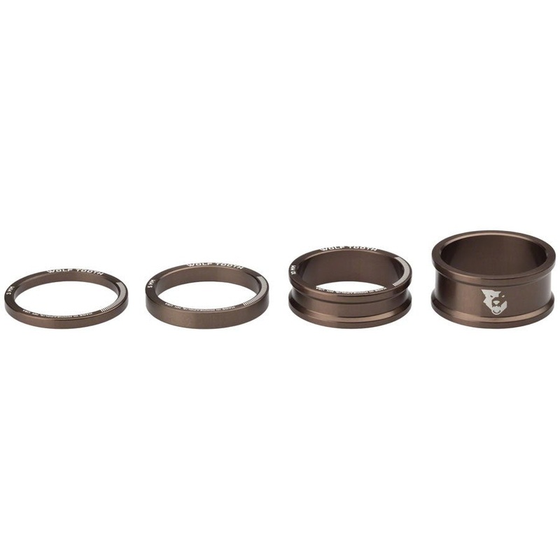Wolf Tooth Precision Headset Spacers – 3/5/10/15mm Espresso