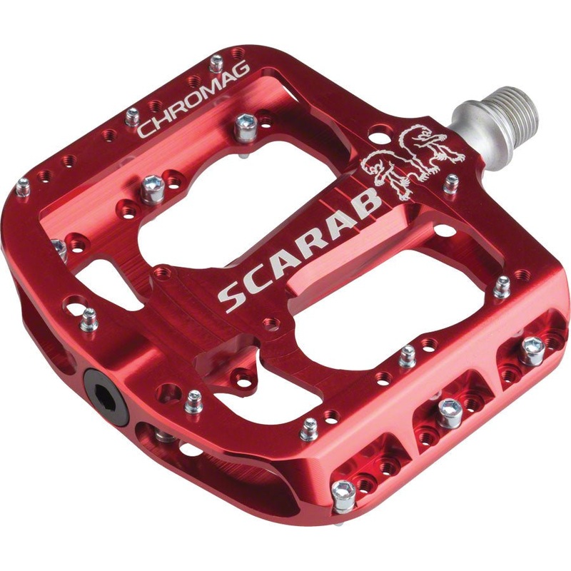 Chromag Scarab Pedals – Platform Aluminum 9/16 Red