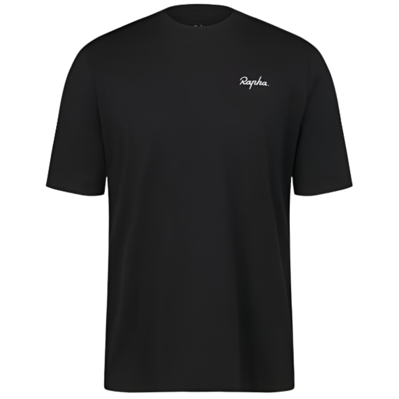 Rapha Men’s Logo T-Shirt-Black/White-MED & LRG
