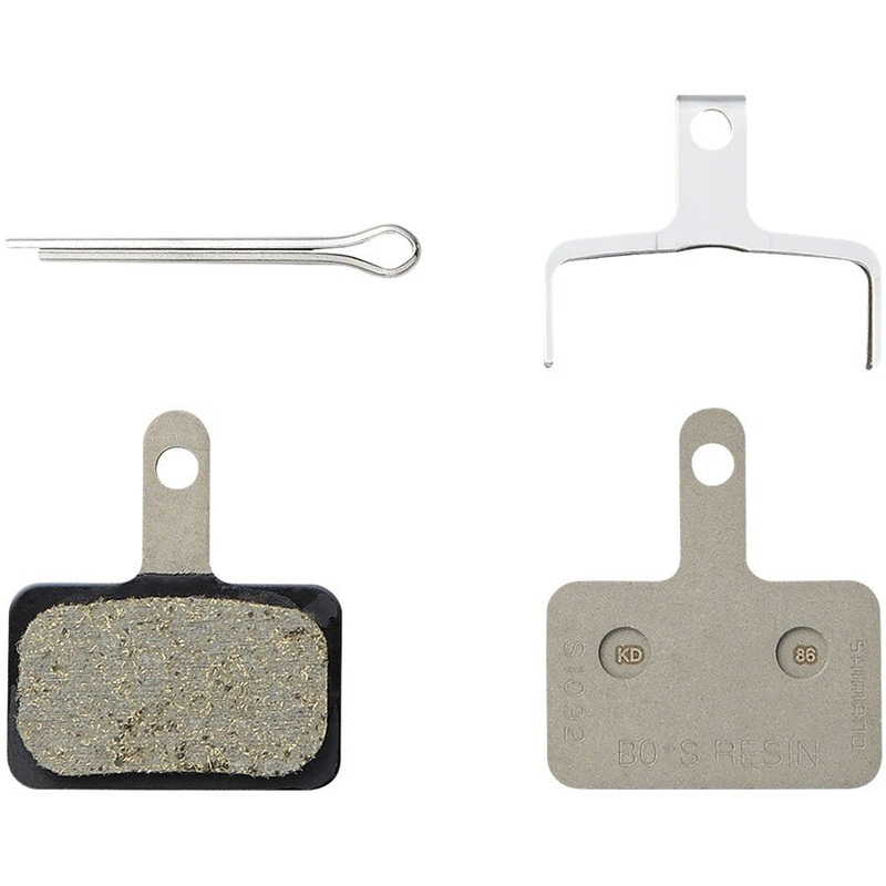 Shimano B05S-RX Disc Brake Pad and Spring – Resin Compound, Stainless Steel Back Plate