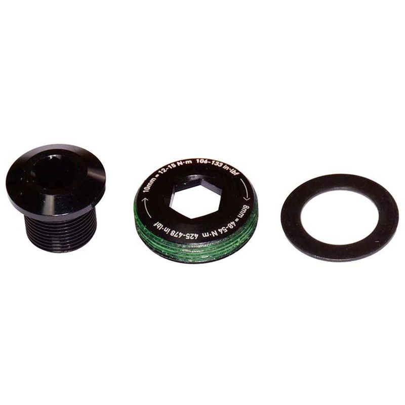 Truvativ, 11.6900.002.160, Crank arm bolt, M15/M26, Self-extracting, Alloy, For GXP, Black, Unit