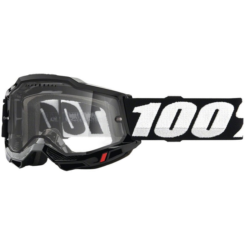 100% Accuri 2 Enduro MTB Goggles – Black/Clear