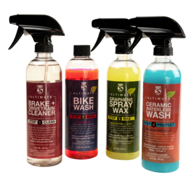 Silca Bike Care Kit – Brake and Drivetrain Cleaner, Bike Wash, Graphene Spray Wax, Ceramic Waterless Wash