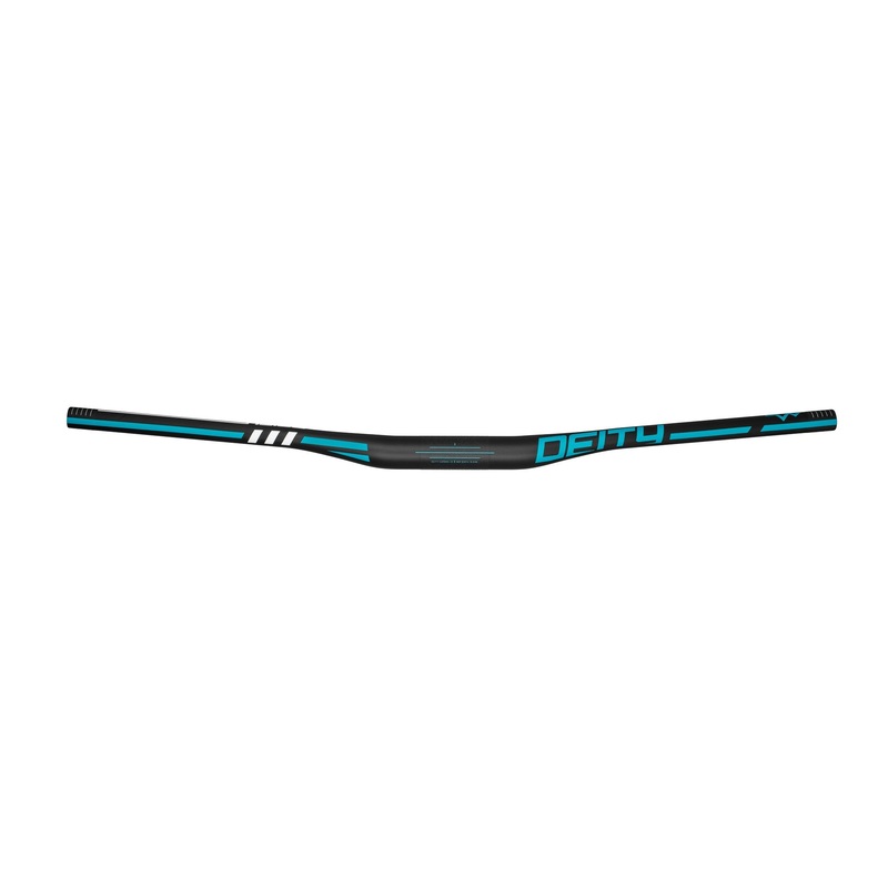 Deity Skywire 35 Carbon Handlebar – 15mm Rise – 800mm Width – 35mm Clamp – Turquoise