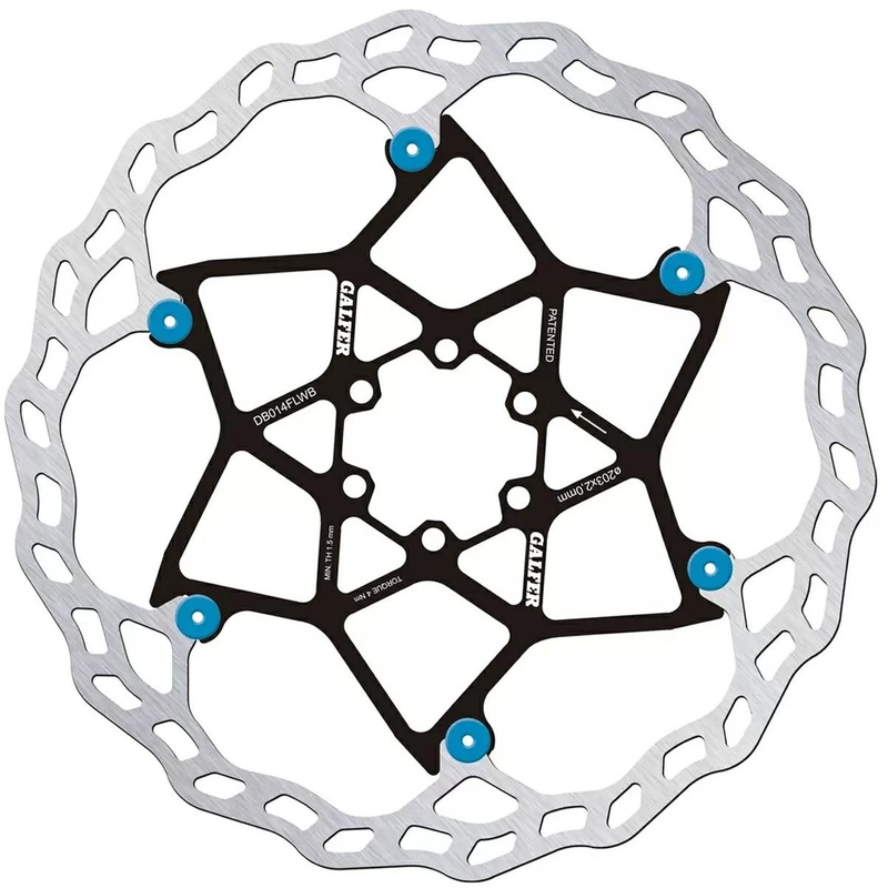 Galfer 203mm Rotor – 6-Bolt – 2.0mm Thick – Floating Wave – Blue