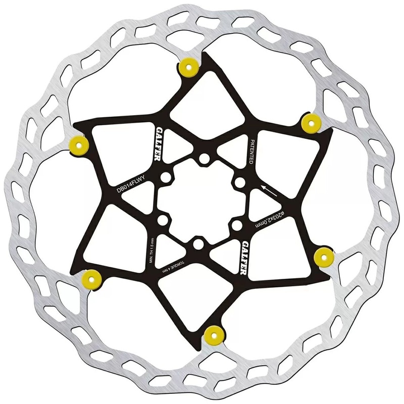 Galfer 203mm Rotor – 6-Bolt – 2.0mm Thick – Floating Wave – Gold