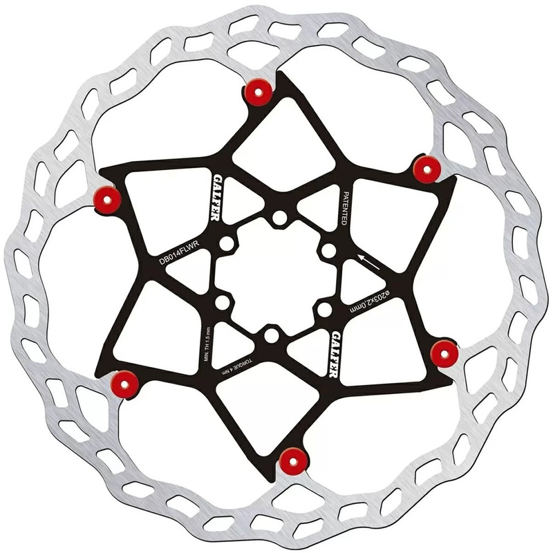 Galfer 203mm Rotor 6-Bolt – 2.0mm Thick – Floating Wave – Red