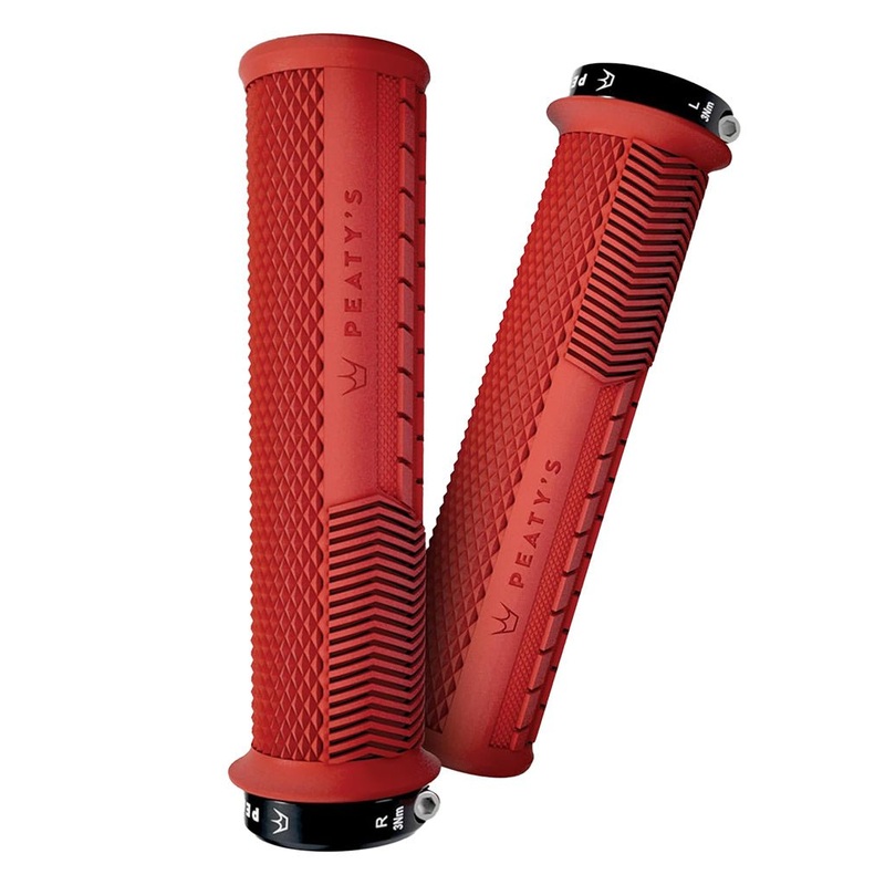 Peaty’s Race Control Knurl Thick Lock-On Grips – Red