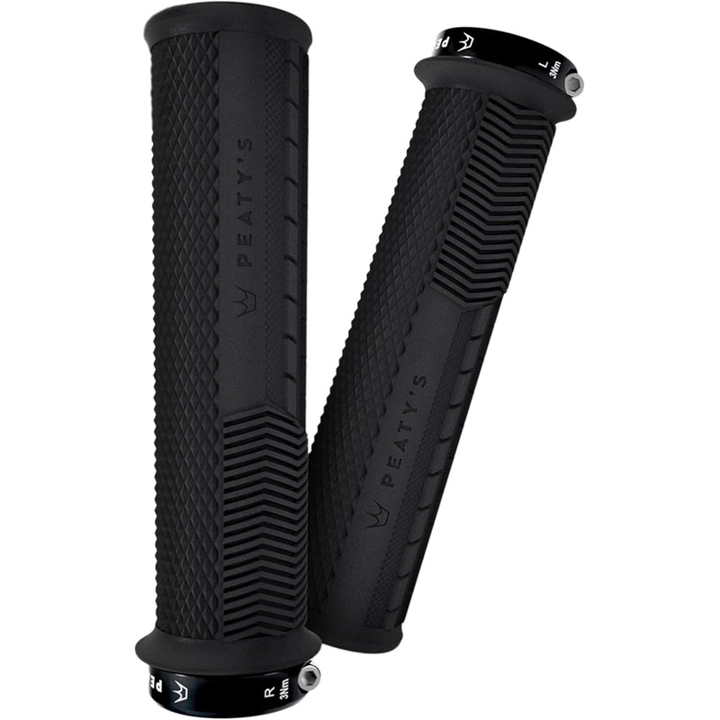 Peaty’s Race Control Knurl Thin Lock-On Grips – Black