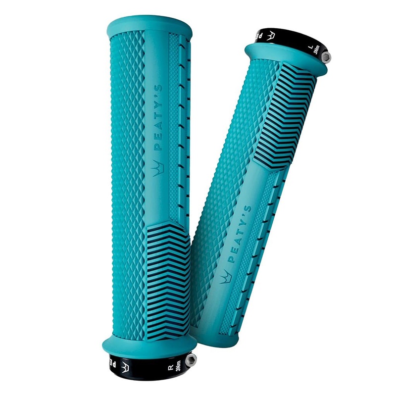 Peaty’s Race Control Knurl Thin Lock-On Grips – Turquoise