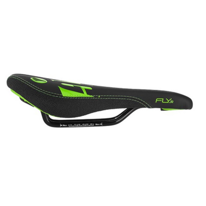 SDG Fly Jr. Saddle-122mm-Unisex-Black/Neon Green