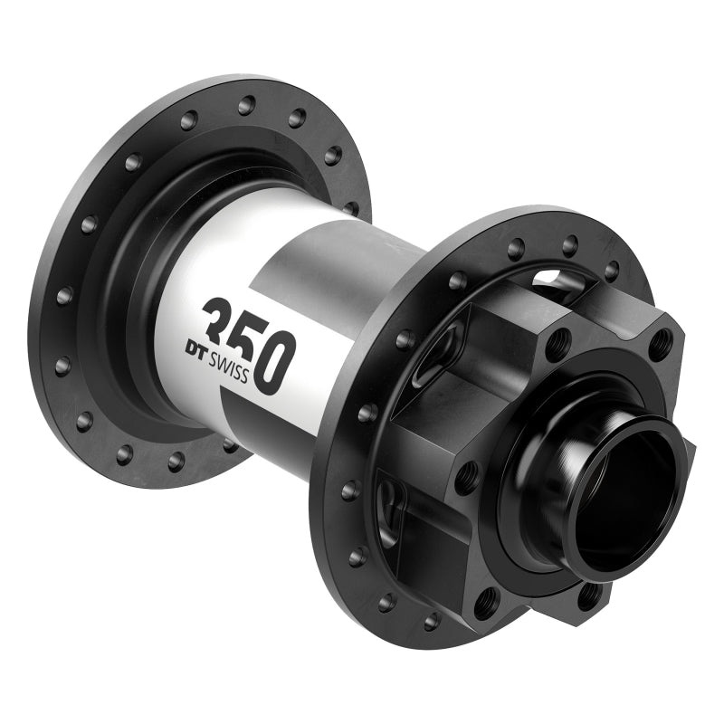 DT Swiss 350 Front Hub – 20x110mm Boost 6-Bolt Black 28H
