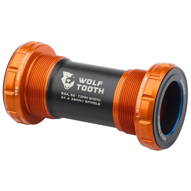 Wolf Tooth Bottom Bracket – BSA 68/73mm – 29mm Spindle – Orange